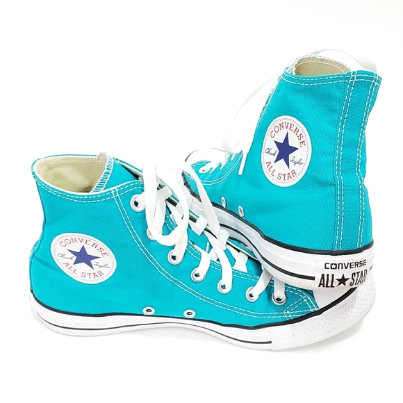 aqua colored converse